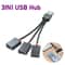 2Port USB Splitter Hub Cable For Car Laptop Dual USB Adapter For Charging Data 1