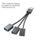 2Port USB Splitter Hub Cable For Car Laptop Dual USB Adapter For Charging Data 7