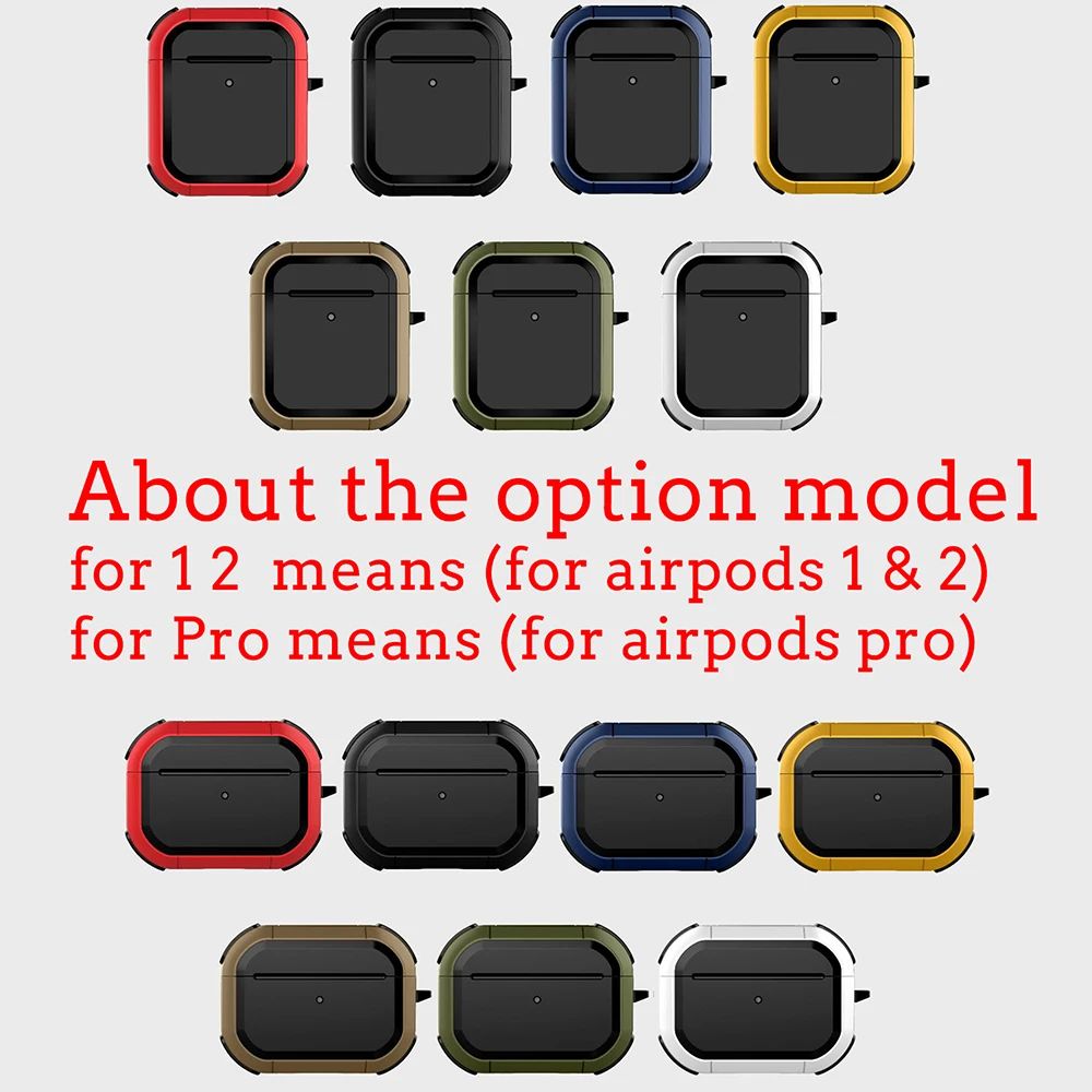Shockproof Protective AirPods Case With Keychain Clip For AirPods Pro 21 And AirPods 123 5