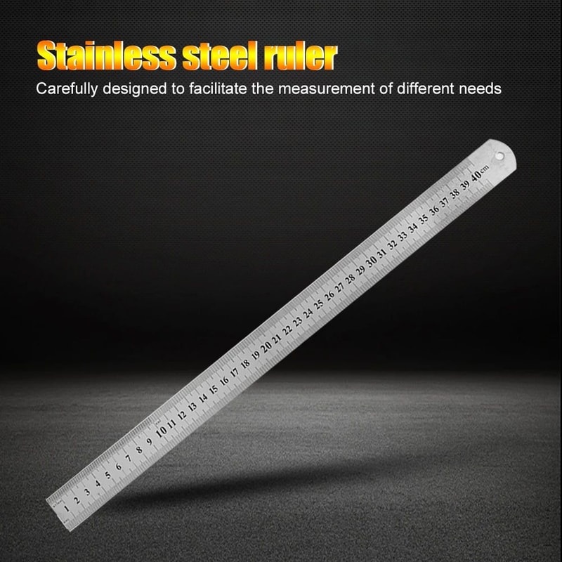 Stainless Steel Straight Ruler For Drafting And Daily Measuring DualScale Stainless Steel Ruler 3