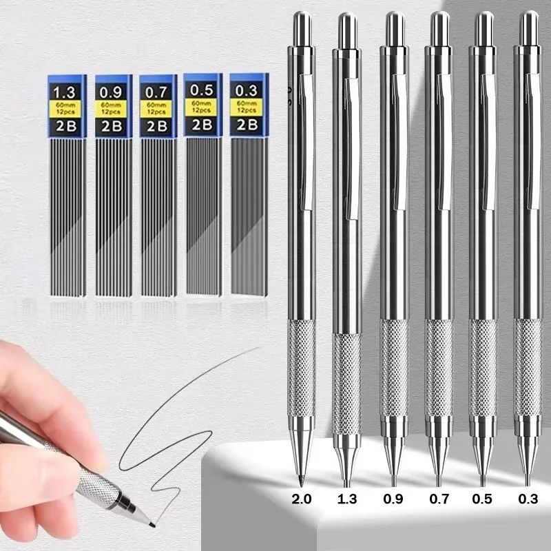 ProDraft Full Metal Mechanical Pencil Set 0320mm For Writing Drawing 0