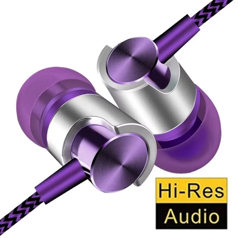 9D HiFi Wired InEar Earphones 35mm Earbuds With Mic NoiseIsolating Sport Fit 0