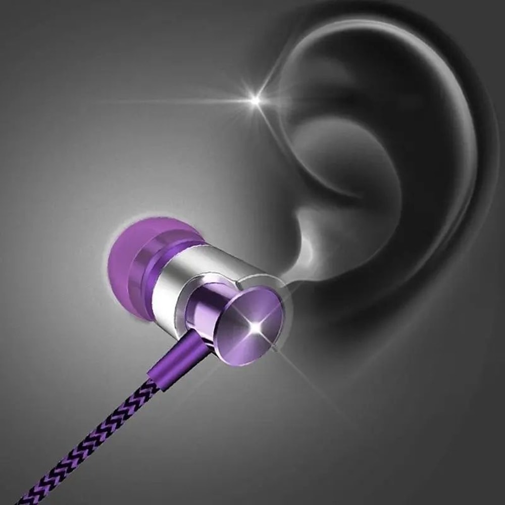 9D HiFi Wired InEar Earphones 35mm Earbuds With Mic NoiseIsolating Sport Fit 3