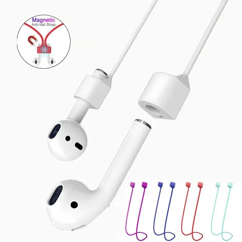 Magnetic Silicone Wireless Earbuds Neck Strap For AirPods Bluetooth Earbuds AntiLost Lanyard 0