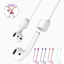 magnetic silicone wireless earbuds neck strap for airpods & bluetooth earbuds - anti-lost lanyard