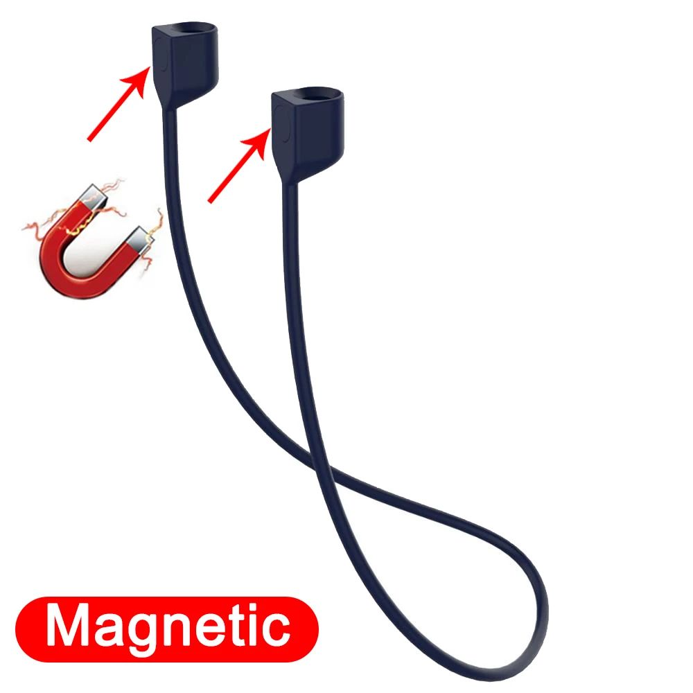 Magnetic Silicone Wireless Earbuds Neck Strap For AirPods Bluetooth Earbuds AntiLost Lanyard 9