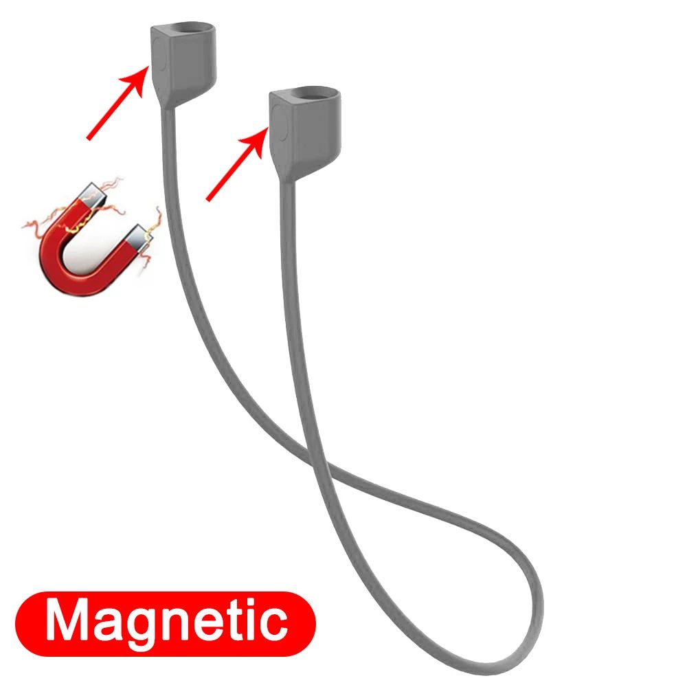 Magnetic Silicone Wireless Earbuds Neck Strap For AirPods Bluetooth Earbuds AntiLost Lanyard 10