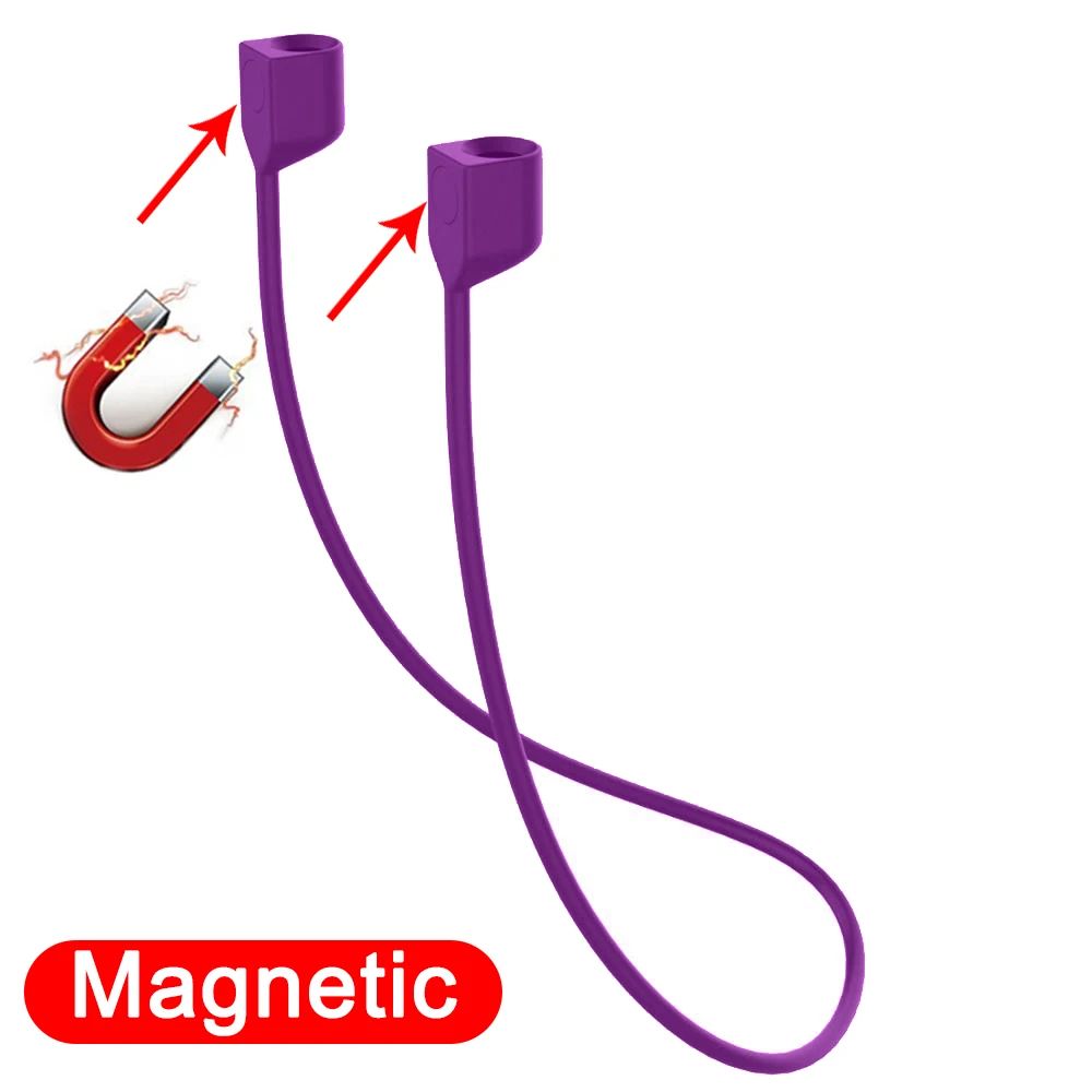 Magnetic Silicone Wireless Earbuds Neck Strap For AirPods Bluetooth Earbuds AntiLost Lanyard 12