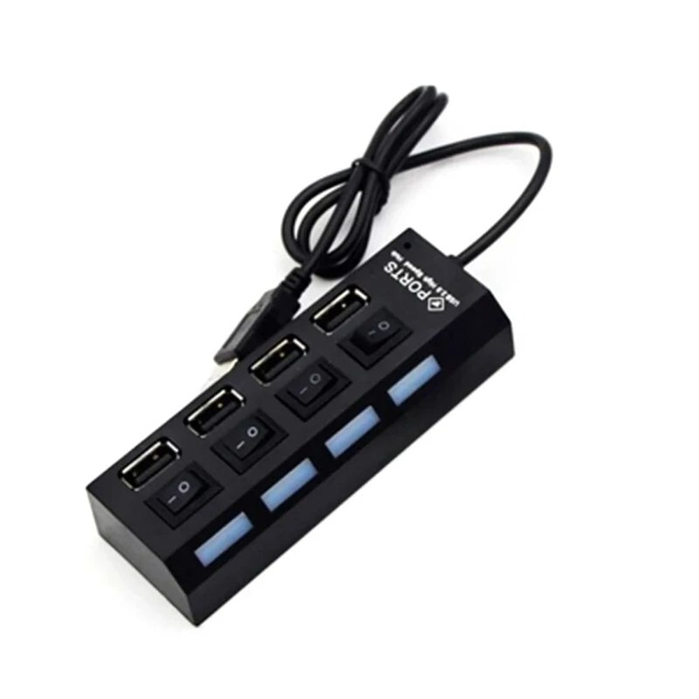 4Port USB 20 Extension Hub With Individual Switches And LED Indicators 3