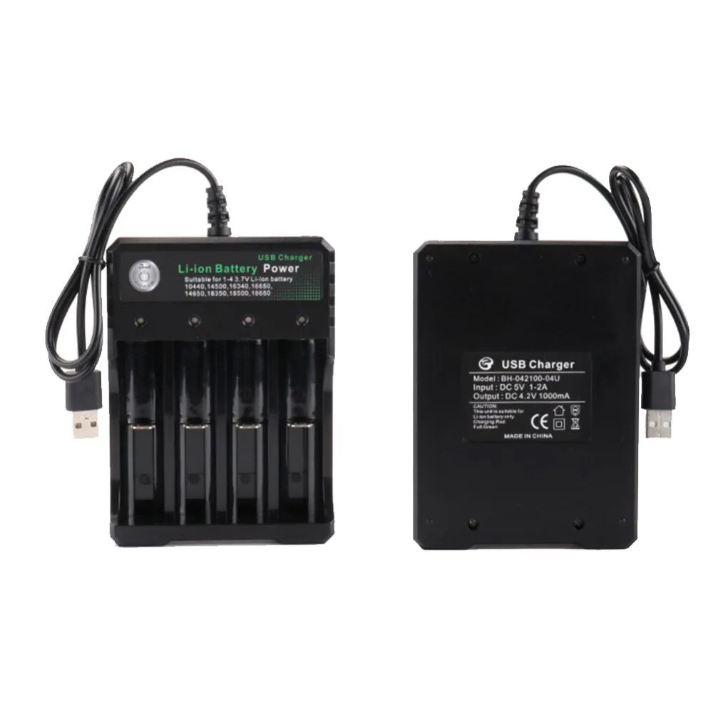 4Slot Universal 18650 Battery Charger 110V240V For 1450016340166501835018500 4