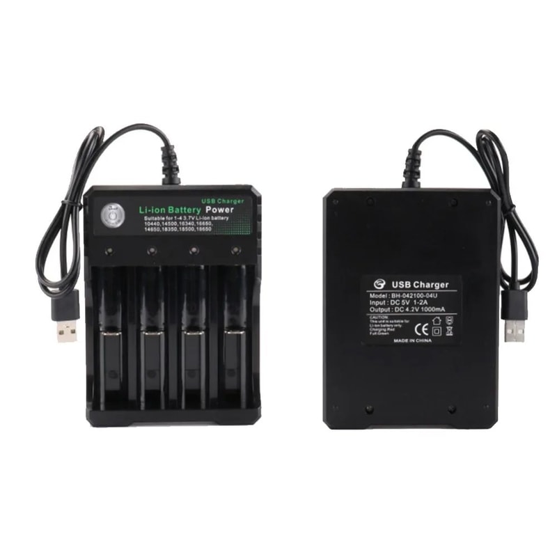4Slot Universal 18650 Battery Charger 110V240V For 1450016340166501835018500 4