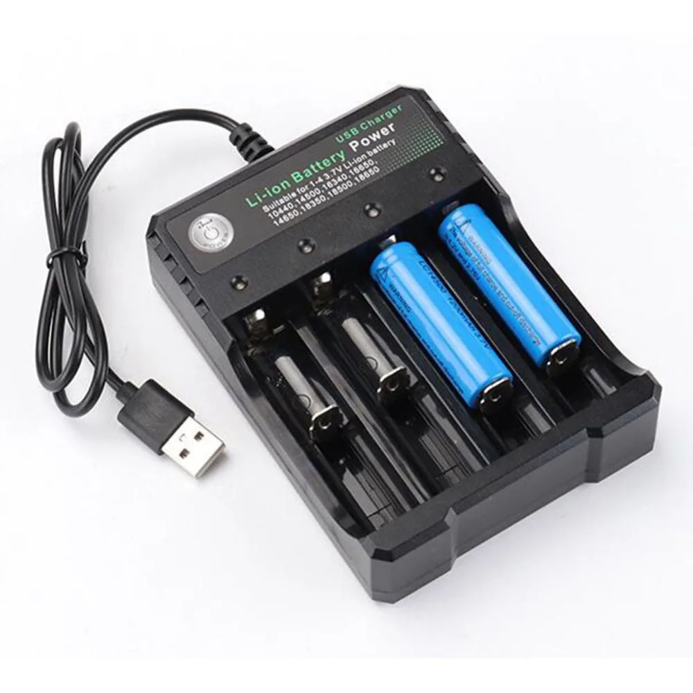 4Slot Universal 18650 Battery Charger 110V240V For 1450016340166501835018500 8