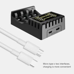 4-slot aa aaa battery charger usb smart charger with led indicators for rechargeable batteries