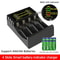 4Slot AA AAA Battery Charger USB Smart Charger With LED Indicators For Rechargeable Batteries 4