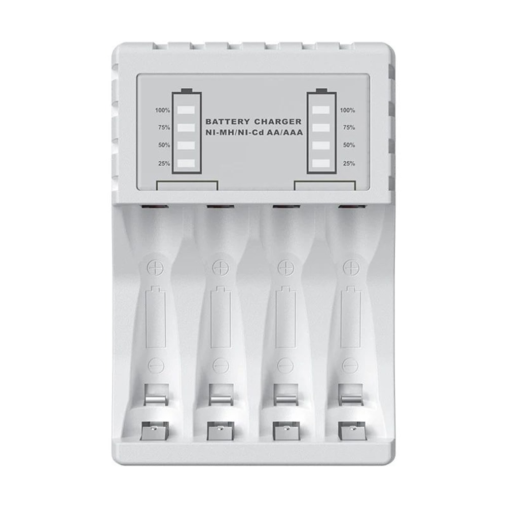 4Slot AA AAA Battery Charger USB Smart Charger With LED Indicators For Rechargeable Batteries 6