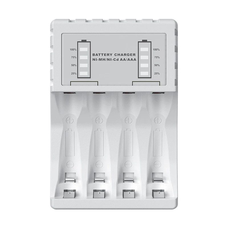 4Slot AA AAA Battery Charger USB Smart Charger With LED Indicators For Rechargeable Batteries 6