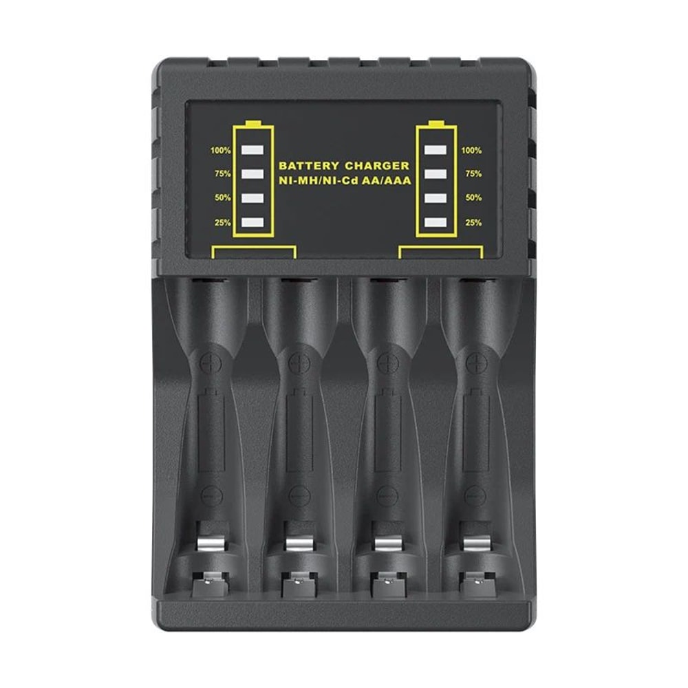 4Slot AA AAA Battery Charger USB Smart Charger With LED Indicators For Rechargeable Batteries 7
