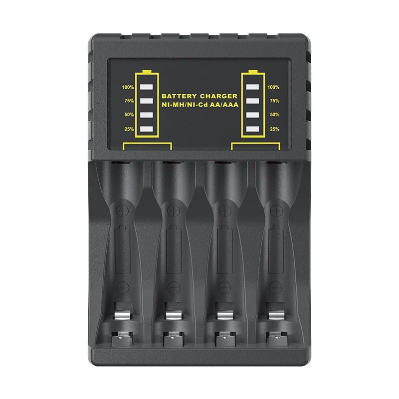 4Slot AA AAA Battery Charger USB Smart Charger With LED Indicators For Rechargeable Batteries 7