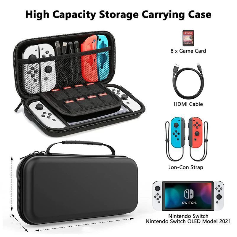 Portable Nintendo Switch Carrying Case Waterproof Hard Shell Travel Bag Fits Switch OLED 1