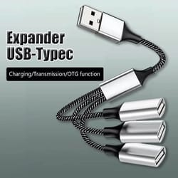 usb c hub 3-port usb splitter otg high-speed usb c to usb adapter for laptops and pcs