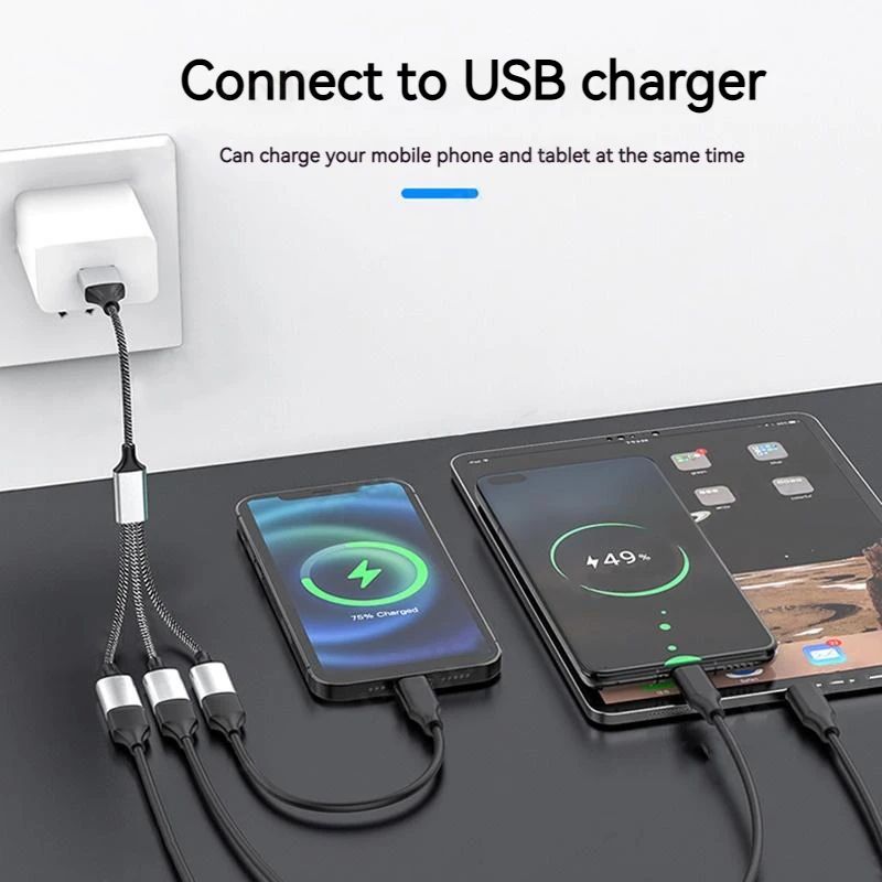 USB C Hub 3Port USB Splitter OTG HighSpeed USB C To USB Adapter For Laptops And PCs 2
