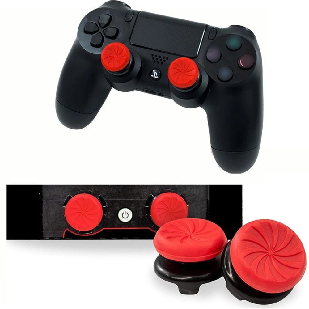 PS4PS5 Silicone Thumb Stick Grips With Controller Thumbstick Extenders For Smoother Aim 10