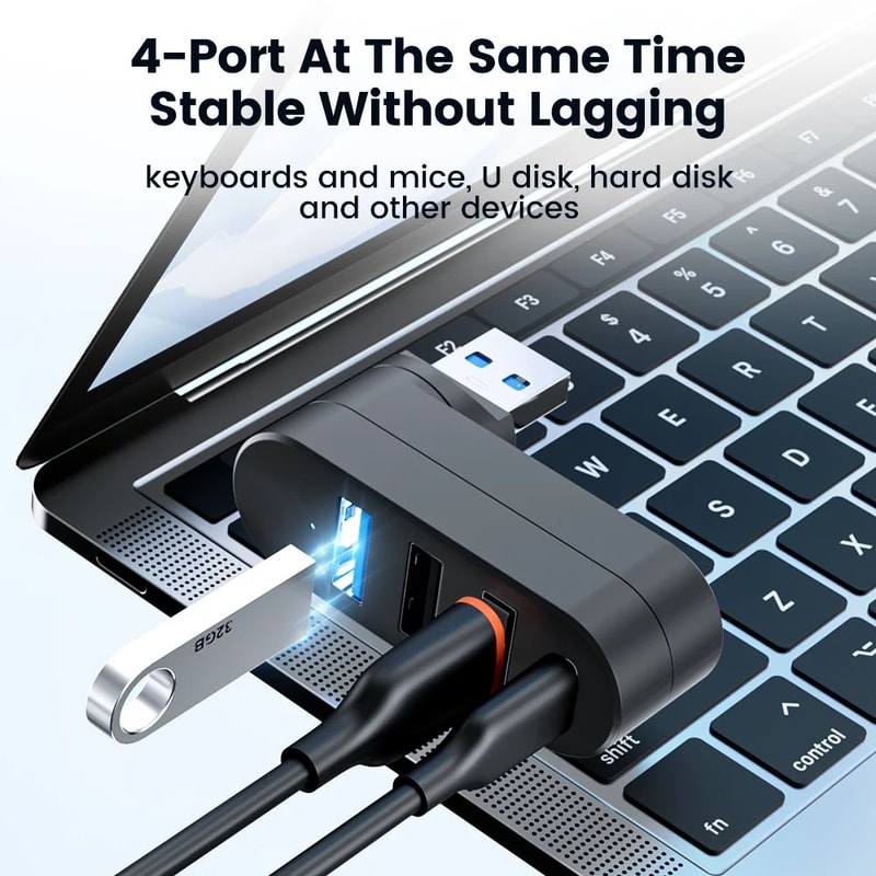 7Port 7 Port USB Hub With OnOff Switches Compact USB 20 USB Hub With Switches For Laptop Desktop 3