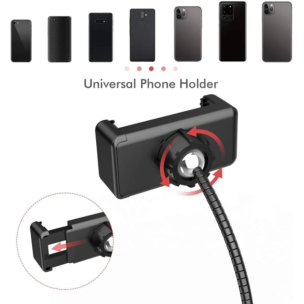 1633cm LED Ring Light With Flexible Tripod Phone Holder For Selfies Live Streaming And Video Calls 1