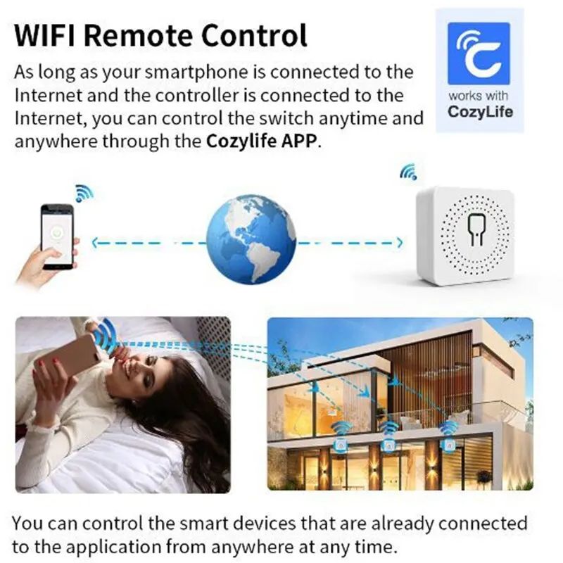 Tuya 16A WiFi Smart Switch Module For Smart Life 2Way DIY Relay With Timer Voice Control 2