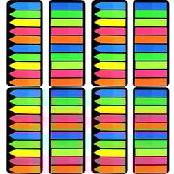 20pcs pet page markers sticky index tabs, writable arrow flags for books and files