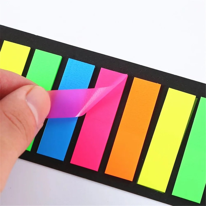 20pcs PET Page Markers Sticky Index Tabs Writable Arrow Flags For Books And Files 1