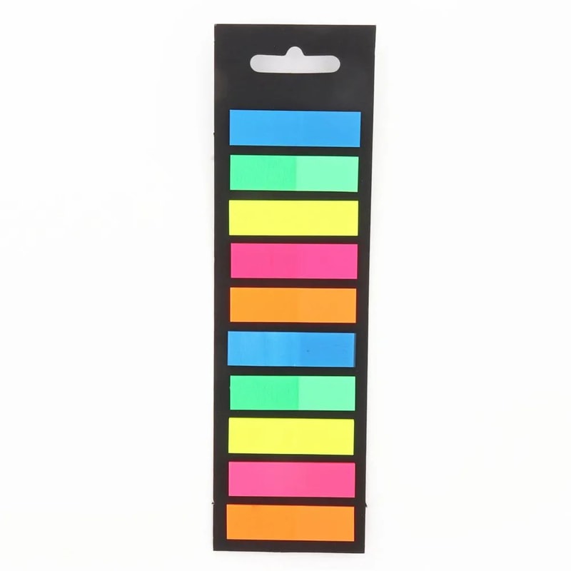 20pcs PET Page Markers Sticky Index Tabs Writable Arrow Flags For Books And Files 6