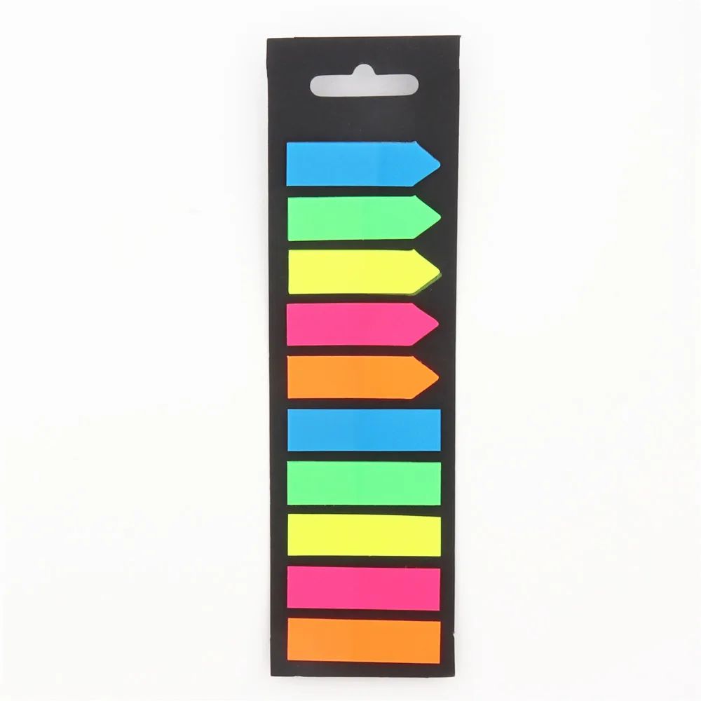 20pcs PET Page Markers Sticky Index Tabs Writable Arrow Flags For Books And Files 8