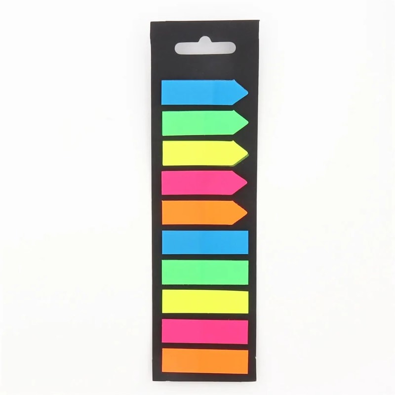 20pcs PET Page Markers Sticky Index Tabs Writable Arrow Flags For Books And Files 8