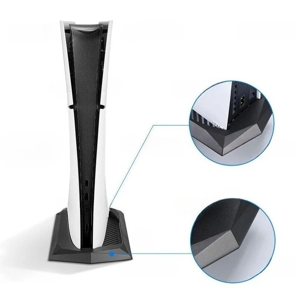 PS5 Slim Vertical Stand Base With Cooling Vents Secure PS5 Slim Stand Base For A Cleaner Setup 3