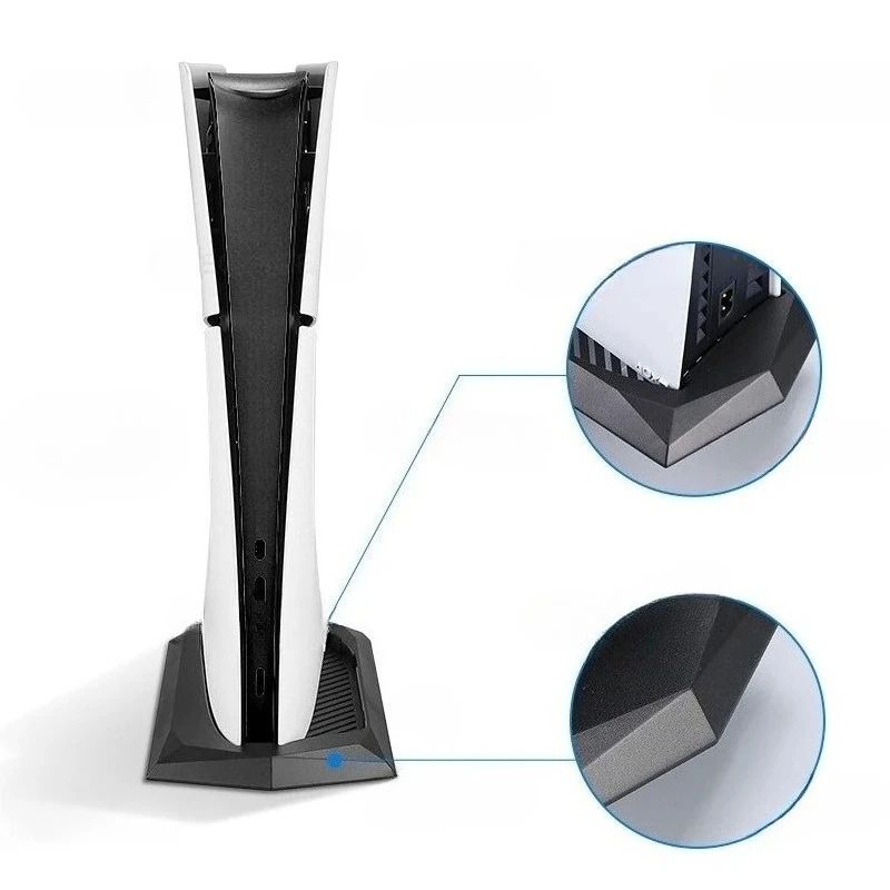 PS5 Slim Vertical Stand Base With Cooling Vents Secure PS5 Slim Stand Base For A Cleaner Setup 3