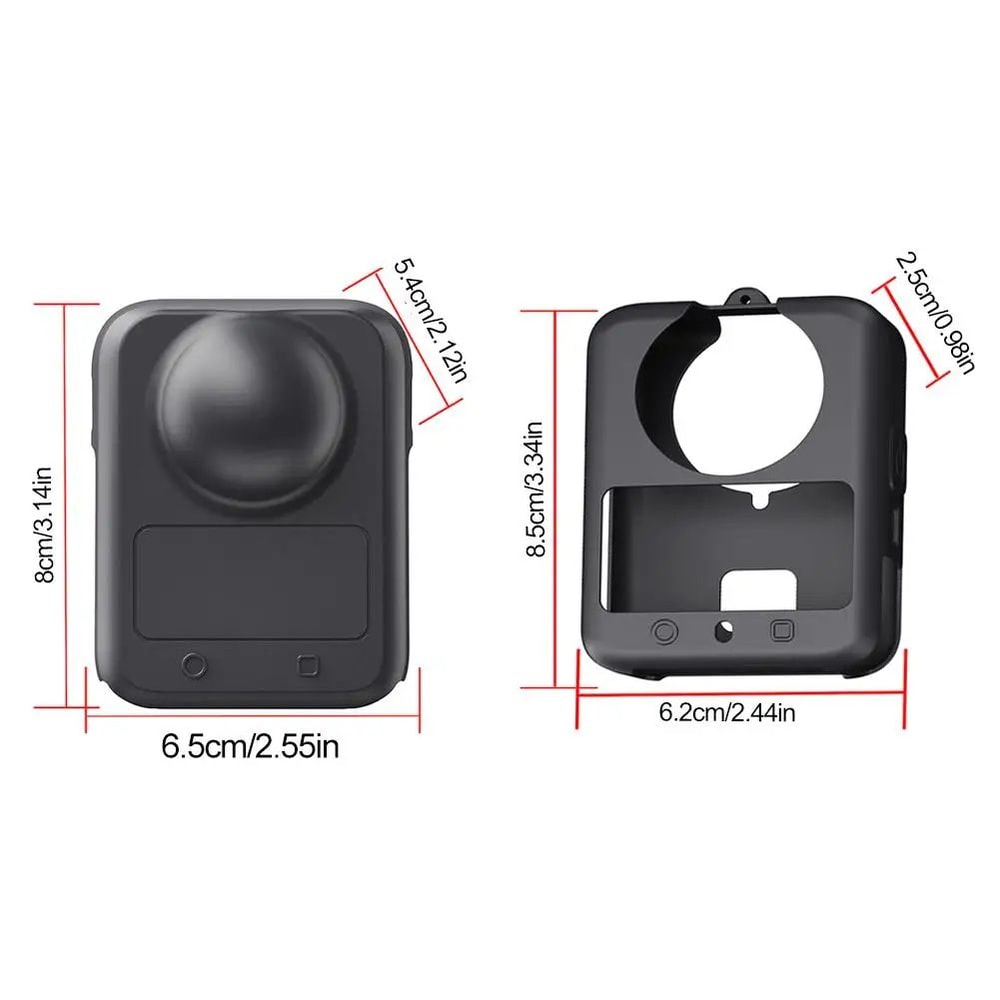 DJI Osmo 360 Silicone Case With Lens Cap Wrist Strap Soft Shockproof Camera Case For Scratch Dro 5