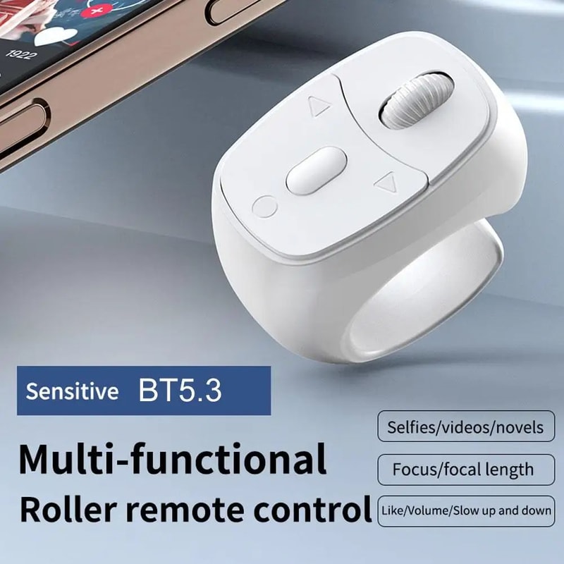 Bluetooth 53 Bluetooth Ring Remote Scrolling Selfie Clicker For Phone 1