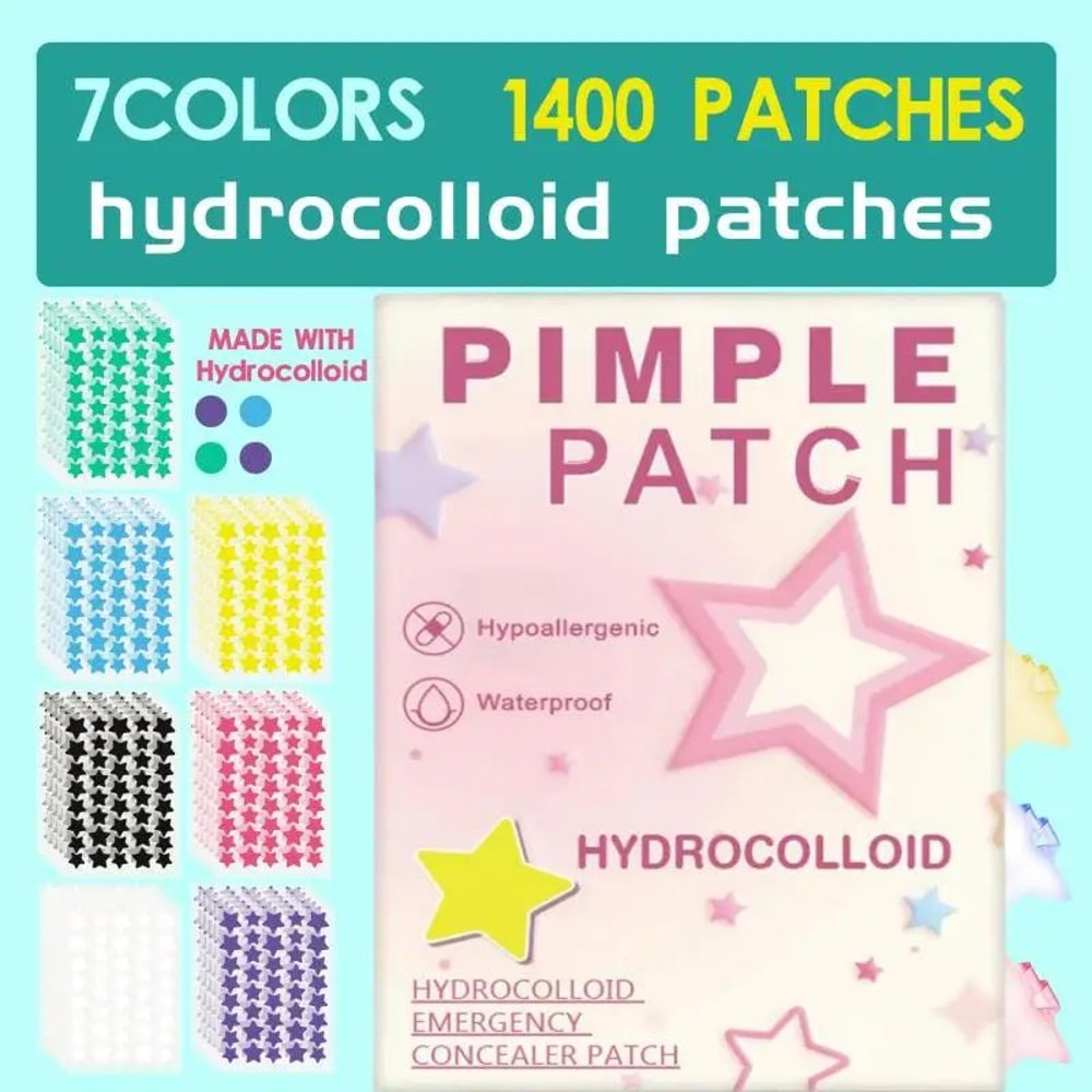 StarGlow 1400Piece Acne Patch Set Star Pimple Patches Acne Spot Stickers Pimple Patch Stickers 3