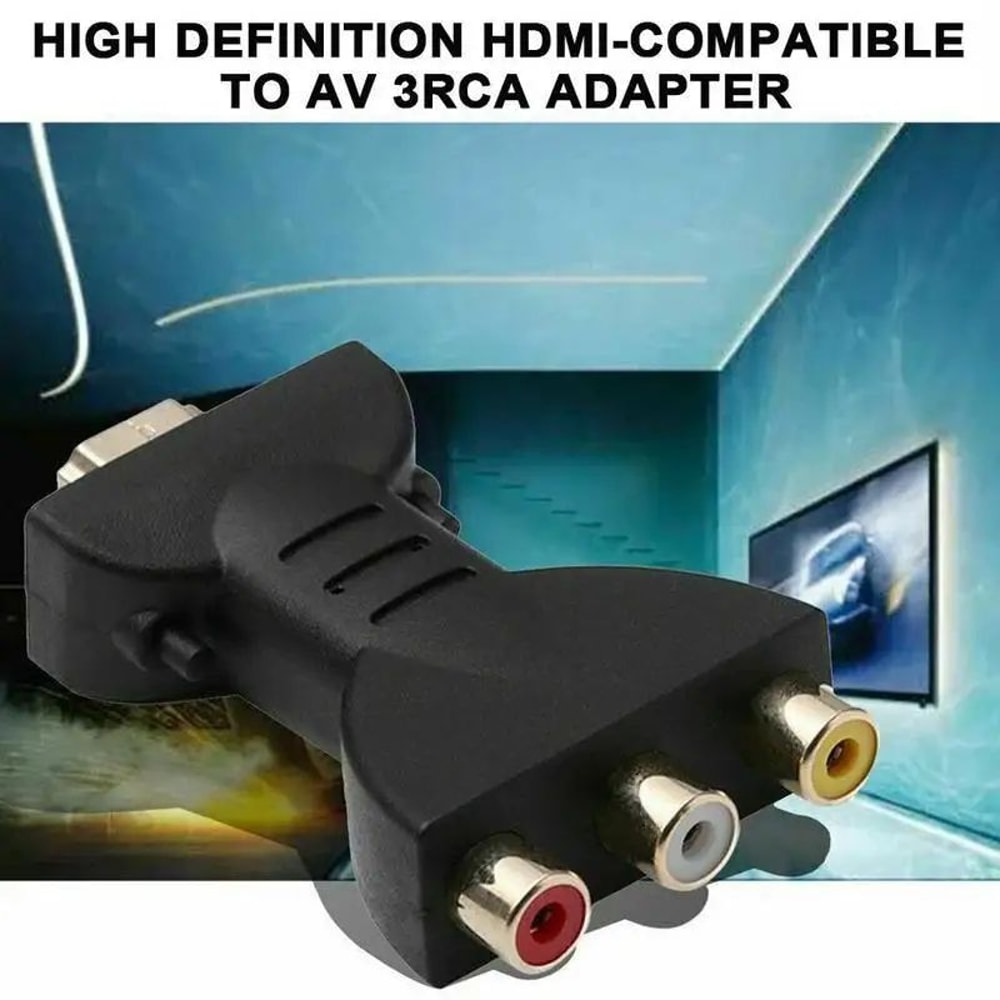 HDMI To RCA Adapter Cable HDMI To AV Converter Lead For Older TVs Projectors AV Inputs 1
