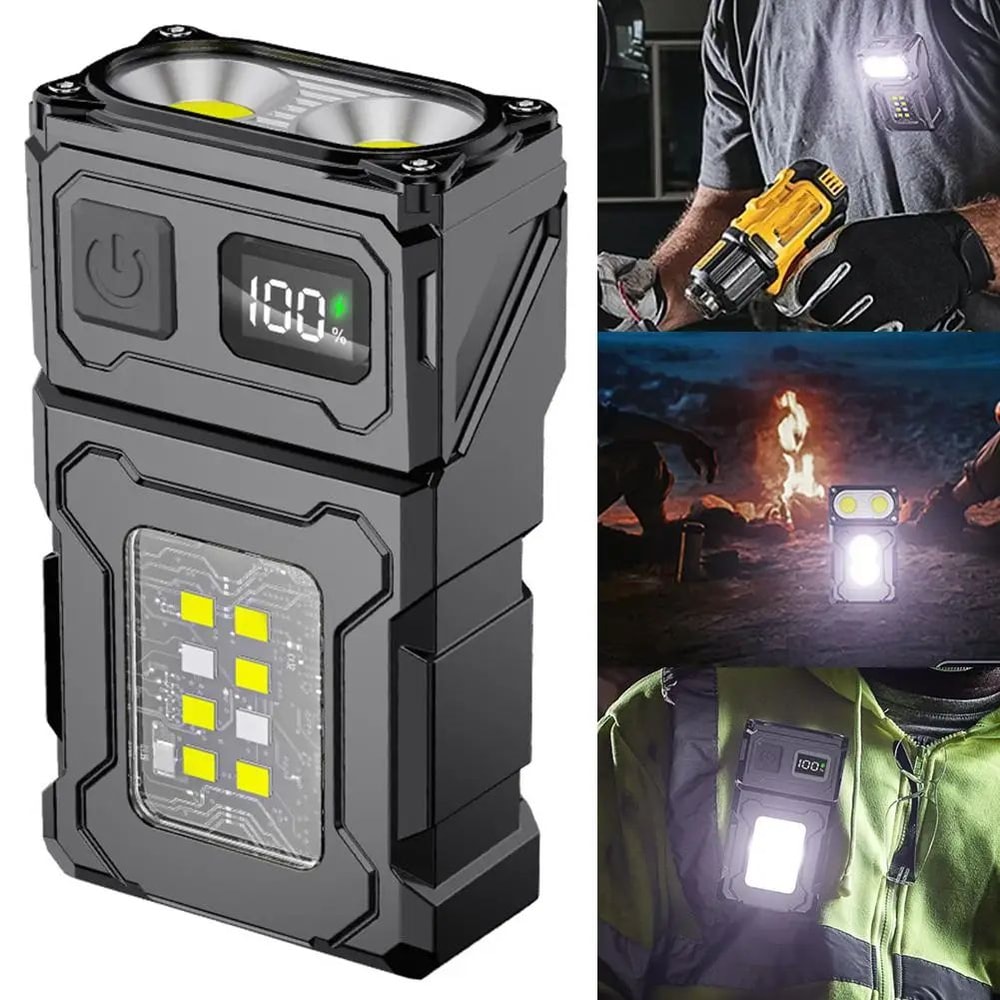 UltraBright Rechargeable Headlamp With Hook Mount Portable LED Work Light Handsfree Flashlight For 0