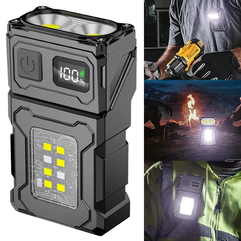 UltraBright Rechargeable Headlamp With Hook Mount Portable LED Work Light Handsfree Flashlight For 0