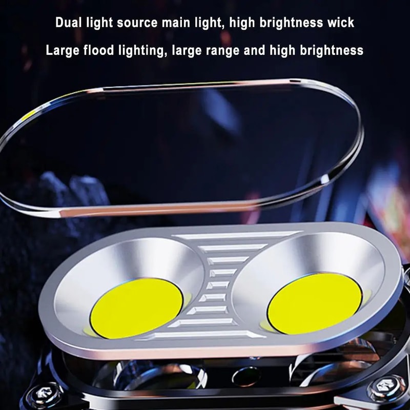 UltraBright Rechargeable Headlamp With Hook Mount Portable LED Work Light Handsfree Flashlight For 2