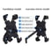 360 Rotating Motorcycle Phone Mount Handlebar Clamp Universal Bike Phone Holder For GPS And Smartp 5