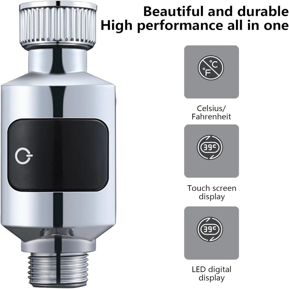 HydroPowered Digital Shower Thermometer With LED Temperature Display 5