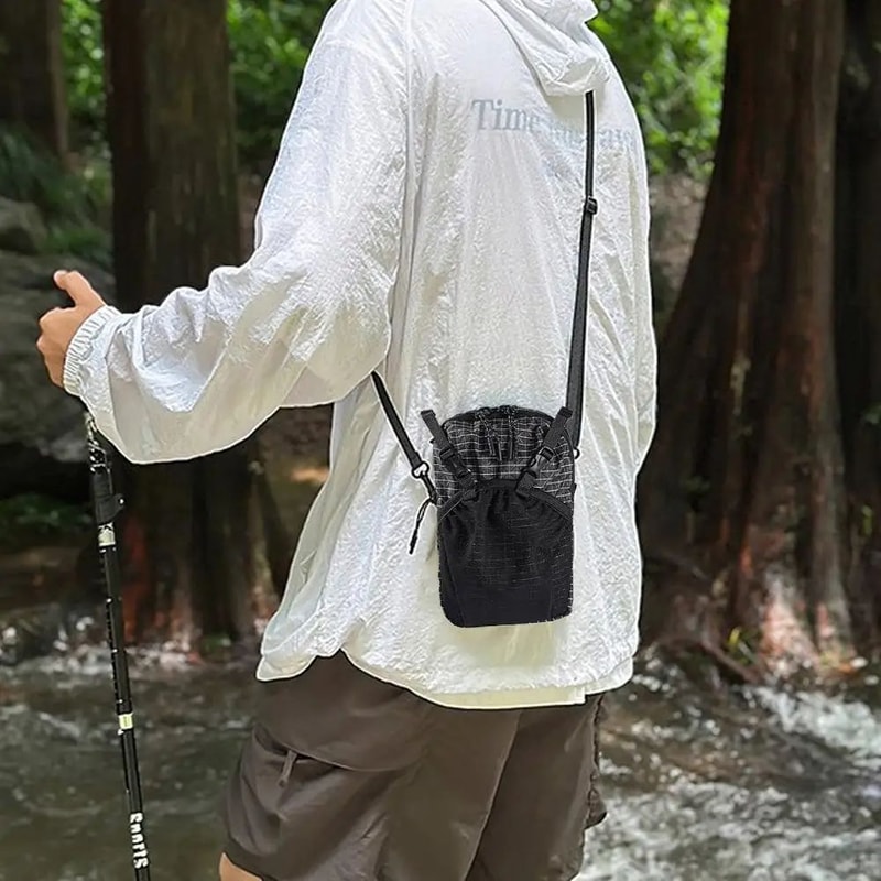 UltraLight Hiking Bottle Holder Bag Crossbody Phone Sling With Storage Pockets 1
