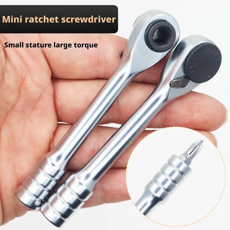 Compact 14 Inch Mini Ratchet Wrench With 72 Tooth Ratchet Wrench Drive Magnetic Bit Holder Reversib 1
