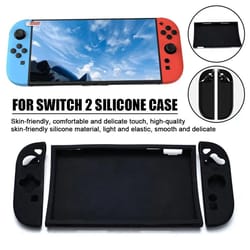 nintendo switch 2 silicone grip case split cover with anti-slip protection