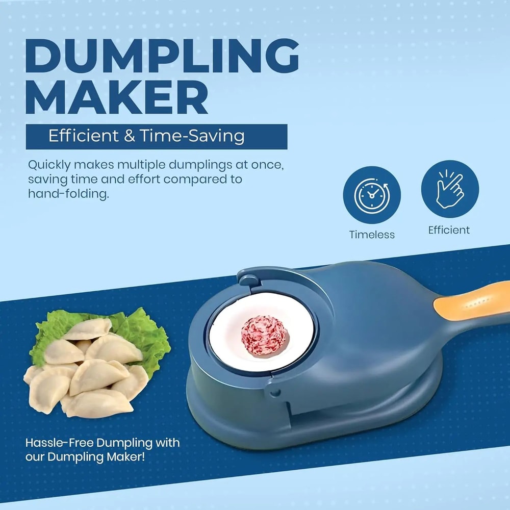 2in1 Dumpling Maker Press Dumpling Wrapper Maker Tool FoodGrade Plastic Fast FoldandSeal Mold 1