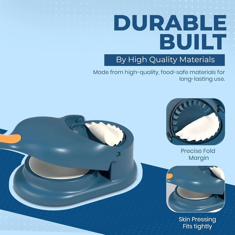 2in1 Dumpling Maker Press Dumpling Wrapper Maker Tool FoodGrade Plastic Fast FoldandSeal Mold 2